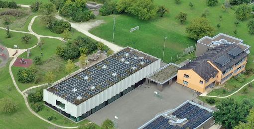 Bild 1: Die mit Furnier aufgewerteten Gebude aus der Vogelperspektive. Foto:...